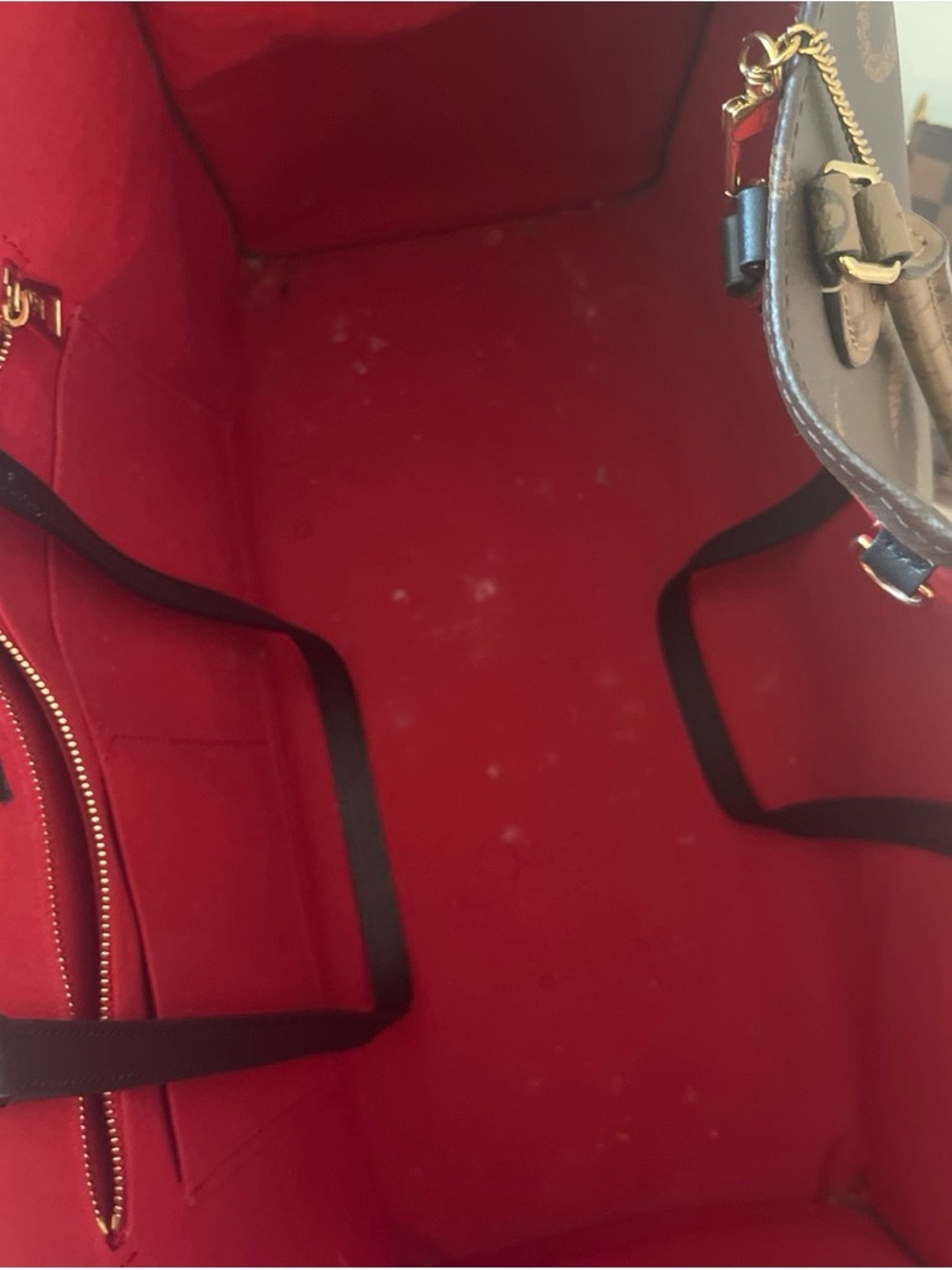 Louis Vuitton Monogram Reversible Tote in Brown with Red Interior - Picture 7 of 8
